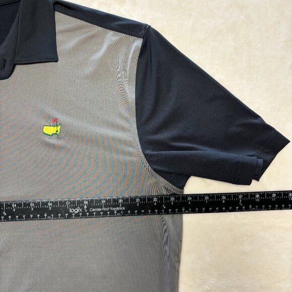 NWT Masters Tech Mens Golf Polo Size Large Grey Black Colorblock Performance - Picture 6 of 13